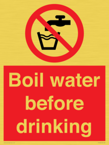 Boil water before drinking